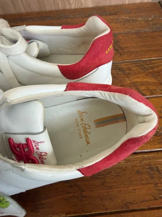 Sam Edelman Wendy Floral Embroidery Platform Sneaker - Picture 7 of 13